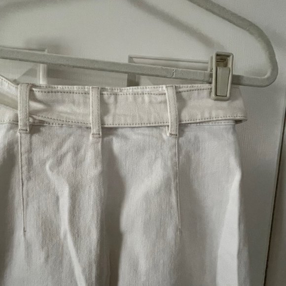 New Ted Baker Cream Eriike Utility Denim Mini Skirt with Front Pockets Size 2 - Picture 4 of 16